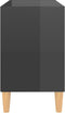 vidaXL - Tv-meubel - met - houten - poten - 69,5x30x50 - cm - hoogglans - grijs