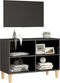 vidaXL - Tv-meubel - met - houten - poten - 69,5x30x50 - cm - hoogglans - grijs