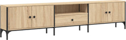 vidaXL - Tv-meubel - met - lade - 200x25x44 - cm - bewerkt - hout - sonoma - eikenkleur