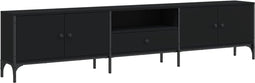 vidaXL - Tv-meubel - met - lade - 200x25x44 - cm - bewerkt - hout - zwart