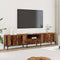 vidaXL - Tv-meubel - met - lade - 200x25x44 - cm - bewerkt - hout - oud - houtkleurig