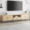 vidaXL - Tv-meubel - met - lade - 200x25x44 - cm - bewerkt - hout - sonoma - eikenkleur