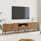 vidaXL - Tv-meubel - met - lade - 200x25x44 - cm - bewerkt - hout - artisanaal - eiken