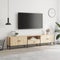 vidaXL - Tv-meubel - met - lade - 200x25x44 - cm - bewerkt - hout - sonoma - eikenkleur