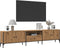 vidaXL - Tv-meubel - met - lade - 200x25x44 - cm - bewerkt - hout - artisanaal - eiken