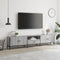 vidaXL - Tv-meubel - met - lade - 200x25x44 - cm - bewerkt - hout - grijs - sonoma - eiken