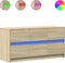 vidaXL - Tv-meubel - met - LED - 100x34x50 - cm - bewerkt - hout - sonoma - eikenkleurig