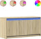 vidaXL - Tv-meubel - met - LED - 100x34x50 - cm - bewerkt - hout - sonoma - eikenkleurig