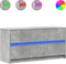 vidaXL - Tv-meubel - met - LED - 100x34x50 - cm - bewerkt - hout - betongrijs