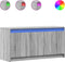 vidaXL - Tv-meubel - met - LED - 100x34x50 - cm - bewerkt - hout - grijs - sonoma - eiken