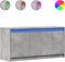 vidaXL - Tv-meubel - met - LED - 100x34x50 - cm - bewerkt - hout - betongrijs