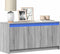 vidaXL - Tv-meubel - met - LED - 100x34x50 - cm - bewerkt - hout - grijs - sonoma - eiken