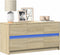 vidaXL - Tv-meubel - met - LED - 100x34x50 - cm - bewerkt - hout - sonoma - eikenkleurig