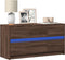 vidaXL - Tv-meubel - met - LED - 100x34x50 - cm - bewerkt - hout - bruin - eikenkleurig
