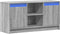 vidaXL - Tv-meubel - met - LED - 100x34x50 - cm - bewerkt - hout - grijs - sonoma - eiken
