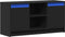 vidaXL - Tv-meubel - met - LED - 100x34x50 - cm - bewerkt - hout - zwart
