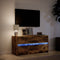 vidaXL - Tv-meubel - met - LED - 100x34x50 - cm - bewerkt - hout - gerookt - eikenkleur