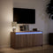 vidaXL - Tv-meubel - met - LED - 100x34x50 - cm - bewerkt - hout - bruin - eikenkleurig