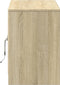vidaXL - Tv-meubel - met - LED - 100x34x50 - cm - bewerkt - hout - sonoma - eikenkleurig