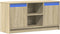 vidaXL - Tv-meubel - met - LED - 100x34x50 - cm - bewerkt - hout - sonoma - eikenkleurig