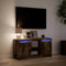 vidaXL - Tv-meubel - met - LED - 100x34x50 - cm - bewerkt - hout - gerookt - eikenkleur