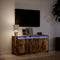 vidaXL - Tv-meubel - met - LED - 100x34x50 - cm - bewerkt - hout - gerookt - eikenkleur