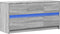 vidaXL - Tv-meubel - met - LED - 100x34x50 - cm - bewerkt - hout - grijs - sonoma - eiken