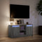 vidaXL - Tv-meubel - met - LED - 100x34x50 - cm - bewerkt - hout - grijs - sonoma - eiken