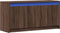 vidaXL - Tv-meubel - met - LED - 100x34x50 - cm - bewerkt - hout - bruin - eikenkleurig