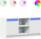 vidaXL - Tv-meubel - met - LED - 100x34x50 - cm - bewerkt - hout - wit