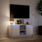 vidaXL - Tv-meubel - met - LED - 100x34x50 - cm - bewerkt - hout - wit