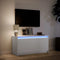 vidaXL - Tv-meubel - met - LED - 100x34x50 - cm - bewerkt - hout - wit