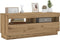 vidaXL - Tv-meubel - met - LED - 100x35x40 - cm - bewerkt - hout - artisanaal - eiken