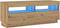 vidaXL - Tv-meubel - met - LED - 100x35x40 - cm - bewerkt - hout - artisanaal - eiken