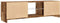 vidaXL - Tv-meubel - met - LED - 120x30x36 - cm - bewerkt - hout - oud - hout