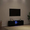 vidaXL - Tv-meubel - met - LED - 120x30x36 - cm - bewerkt - hout - zwart - eiken