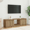 vidaXL - Tv-meubel - met - LED - 120x30x36 - cm - bewerkt - hout - artisanaal - eiken