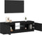 vidaXL - Tv-meubel - met - LED - 120x30x36 - cm - bewerkt - hout - zwart - eiken
