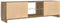 vidaXL - Tv-meubel - met - LED - 120x30x36 - cm - bewerkt - hout - artisanaal - eiken