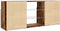 vidaXL - Tv-meubel - met - LED - 120x30x50 - cm - bewerkt - hout - oud - hout