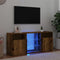 vidaXL - Tv-meubel - met - LED - 120x30x50 - cm - bewerkt - hout - oud - hout