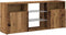 vidaXL - Tv-meubel - met - LED - 120x30x50 - cm - bewerkt - hout - oud - hout