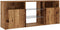 vidaXL - Tv-meubel - met - LED - 120x30x50 - cm - bewerkt - hout - oud - hout