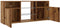 vidaXL - Tv-meubel - met - LED - 120x30x50 - cm - bewerkt - hout - oud - hout