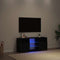 vidaXL - Tv-meubel - met - LED - 120x30x50 - cm - bewerkt - hout - zwart - eiken