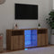 vidaXL - Tv-meubel - met - LED - 120x30x50 - cm - bewerkt - hout - artisanaal - eiken