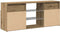 vidaXL - Tv-meubel - met - LED - 120x30x50 - cm - bewerkt - hout - artisanaal - eiken