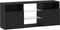 vidaXL - Tv-meubel - met - LED - 120x30x50 - cm - bewerkt - hout - zwart - eiken