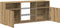 vidaXL - Tv-meubel - met - LED - 120x30x50 - cm - bewerkt - hout - artisanaal - eiken