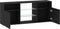vidaXL - Tv-meubel - met - LED - 120x30x50 - cm - bewerkt - hout - zwart - eiken